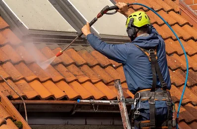 Démoussage et hydrofuge de toiture à Duffort